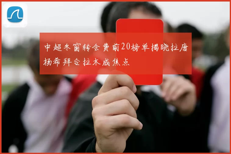 中超冬窗转会费前20榜单揭晓拉唐杨希拜合拉木成焦点