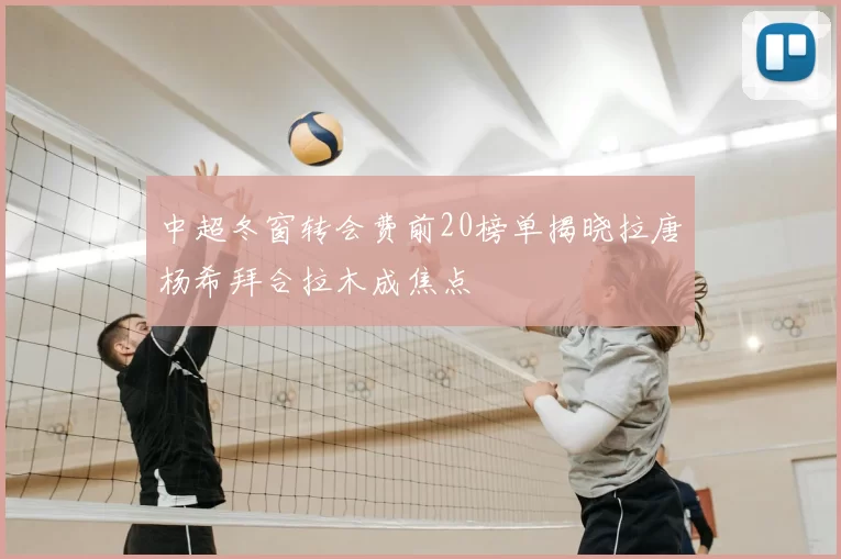 中超冬窗转会费前20榜单揭晓拉唐杨希拜合拉木成焦点