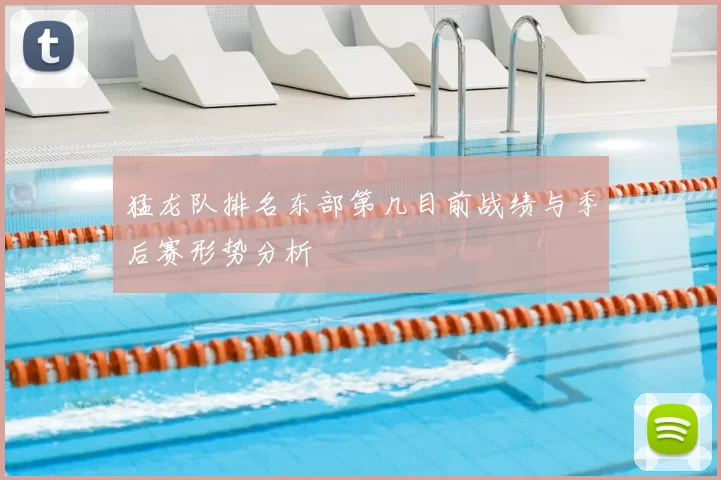 猛龙队排名东部第几目前战绩与季后赛形势分析