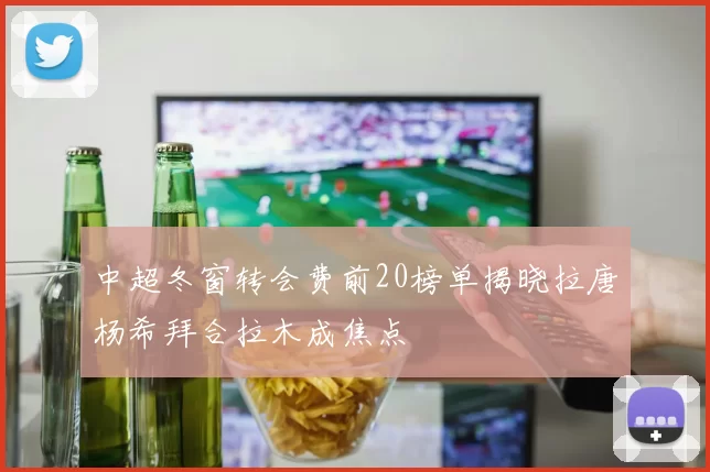 中超冬窗转会费前20榜单揭晓拉唐杨希拜合拉木成焦点
